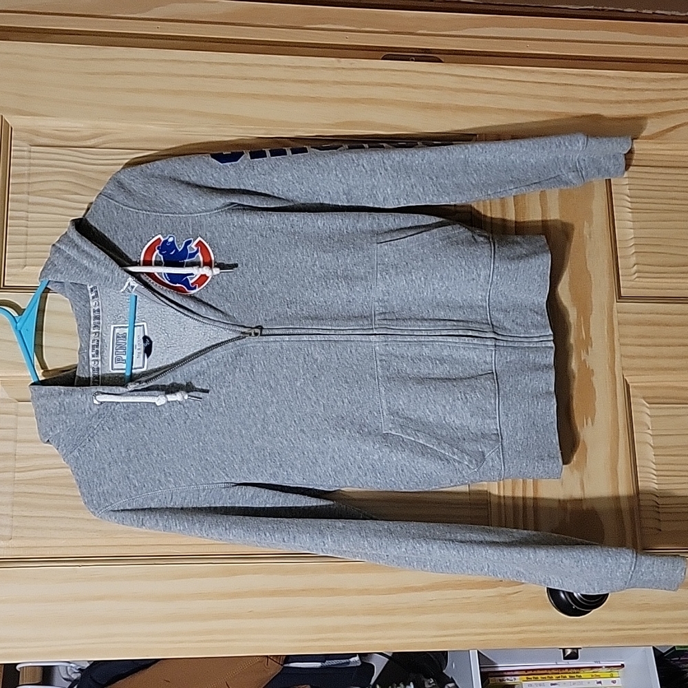 Victoria Secret pink MLB cubs zip up